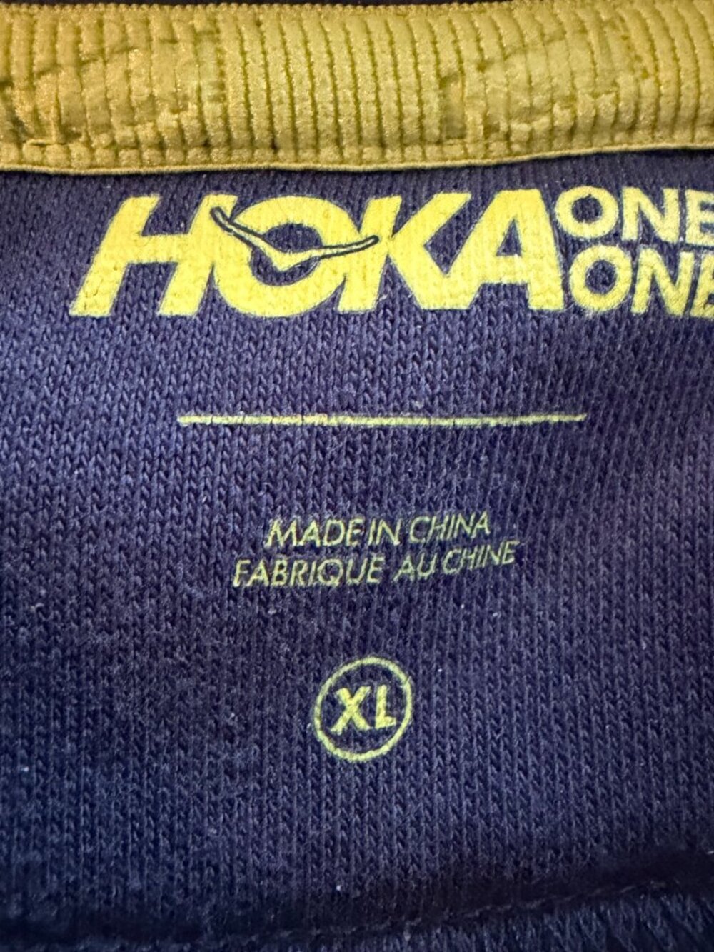 Hoka Navy Logo Hoodie Fleece Pullover Athleisure Gorpcore Minimalist Women's XL - Picture 10 of 12